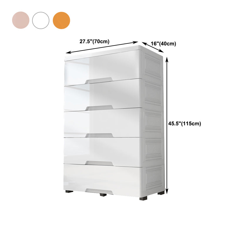 Contemporary Lingerie Chest Plastic Chest with Drawers for Bedroom