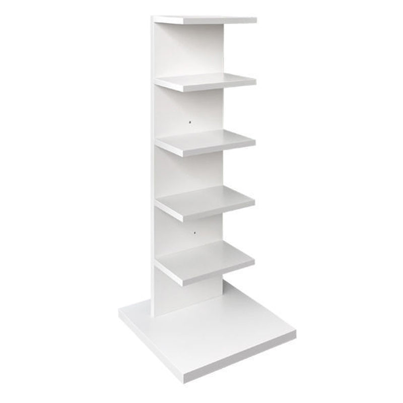 Contemporary 13.77" Wide Bookshelf Wood Geometric Shelf Bookcase