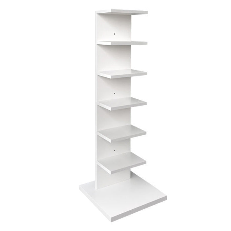 Contemporary 13.77" Wide Bookshelf Wood Geometric Shelf Bookcase