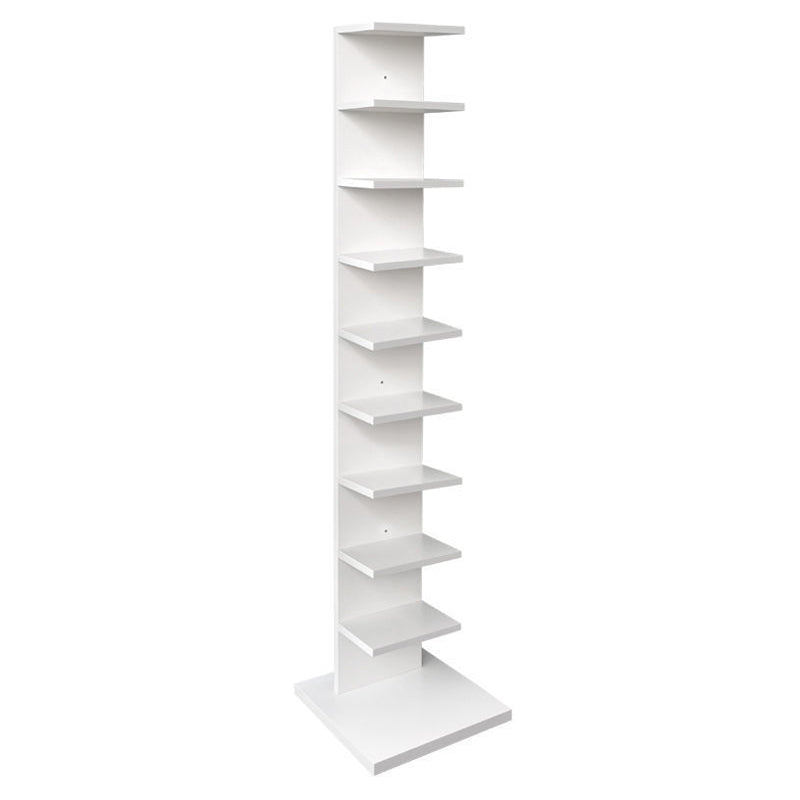 Contemporary 13.77" Wide Bookshelf Wood Geometric Shelf Bookcase