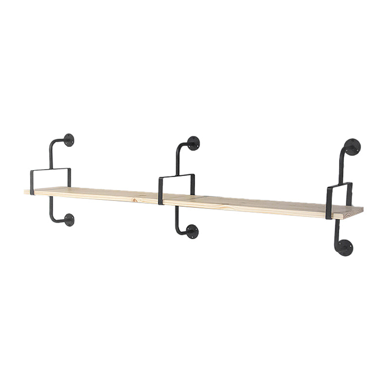 Wooden Floating Storage Bookshelf Modern Home Office Bookcase