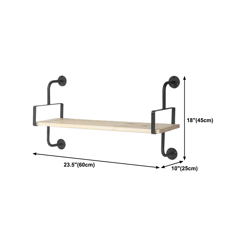 Wooden Floating Storage Bookshelf Modern Home Office Bookcase
