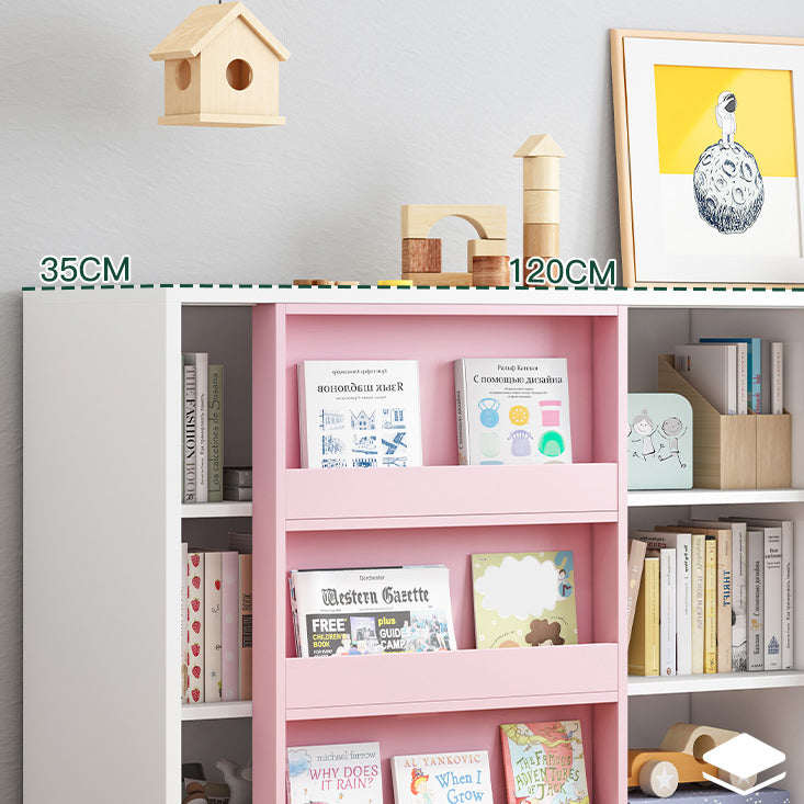 Closed Wooden Bookshelf Modern Home Living Room Square Bookcase