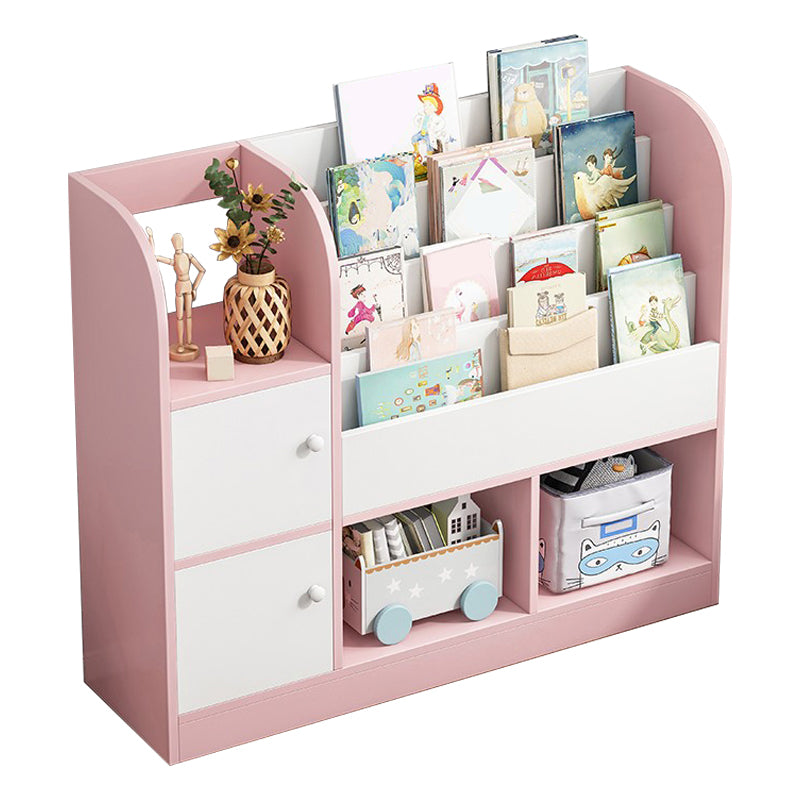 Closed Wooden Bookshelf Modern Home Living Room Square Bookcase