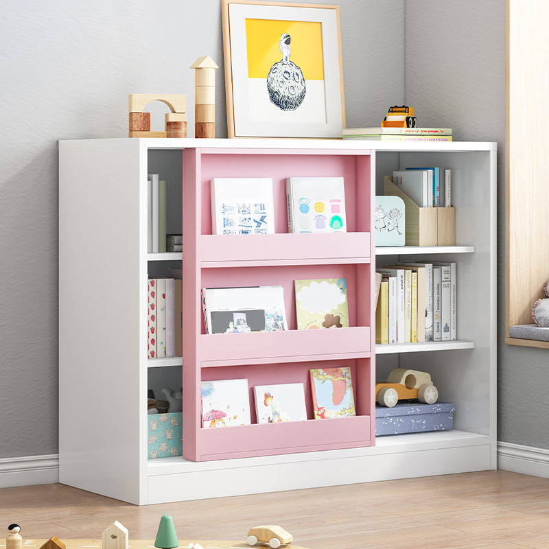 Closed Wooden Bookshelf Modern Home Living Room Square Bookcase