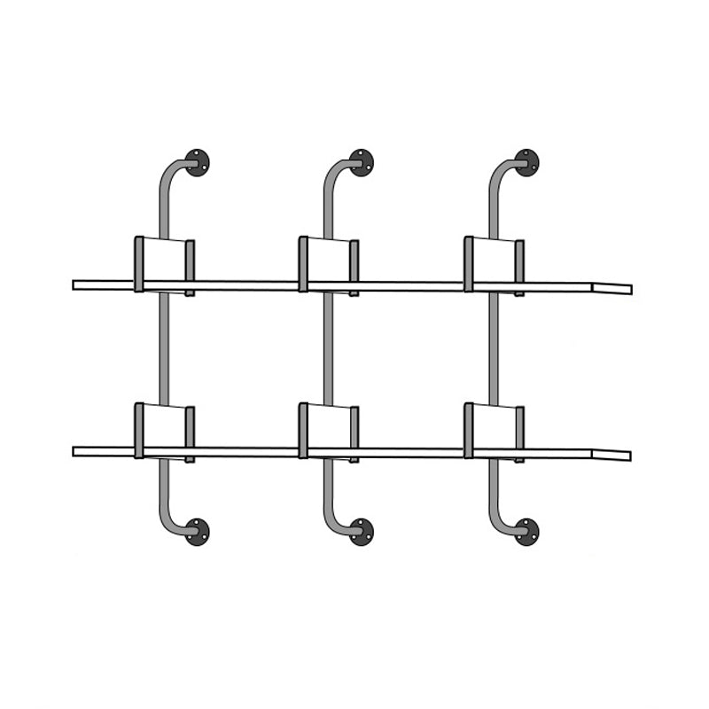 Modern Wooden Wall Mounted Bookshelf Floating Storage Bookcase