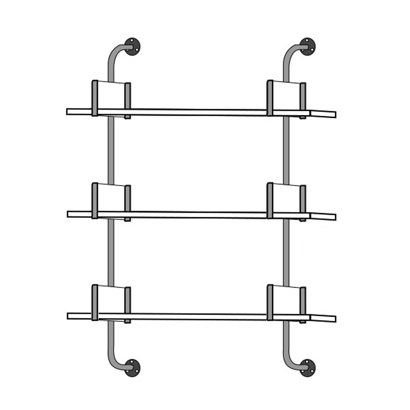 Modern Wooden Wall Mounted Bookshelf Floating Storage Bookcase