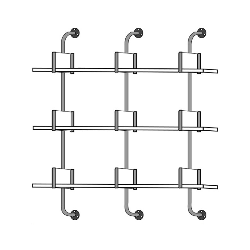 Modern Wooden Wall Mounted Bookshelf Floating Storage Bookcase