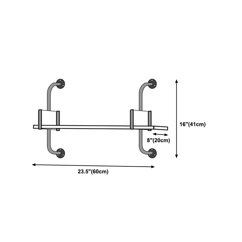 Modern Wooden Wall Mounted Bookshelf Floating Storage Bookcase