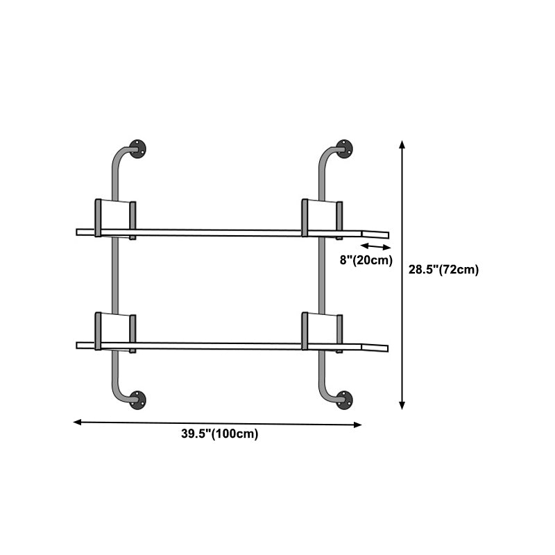 Modern Wooden Wall Mounted Bookshelf Floating Storage Bookcase