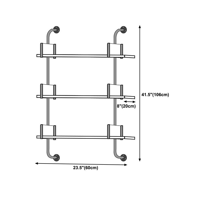 Modern Wooden Wall Mounted Bookshelf Floating Storage Bookcase