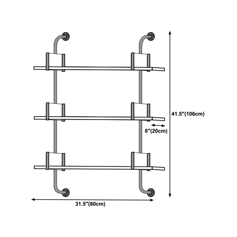 Modern Wooden Wall Mounted Bookshelf Floating Storage Bookcase
