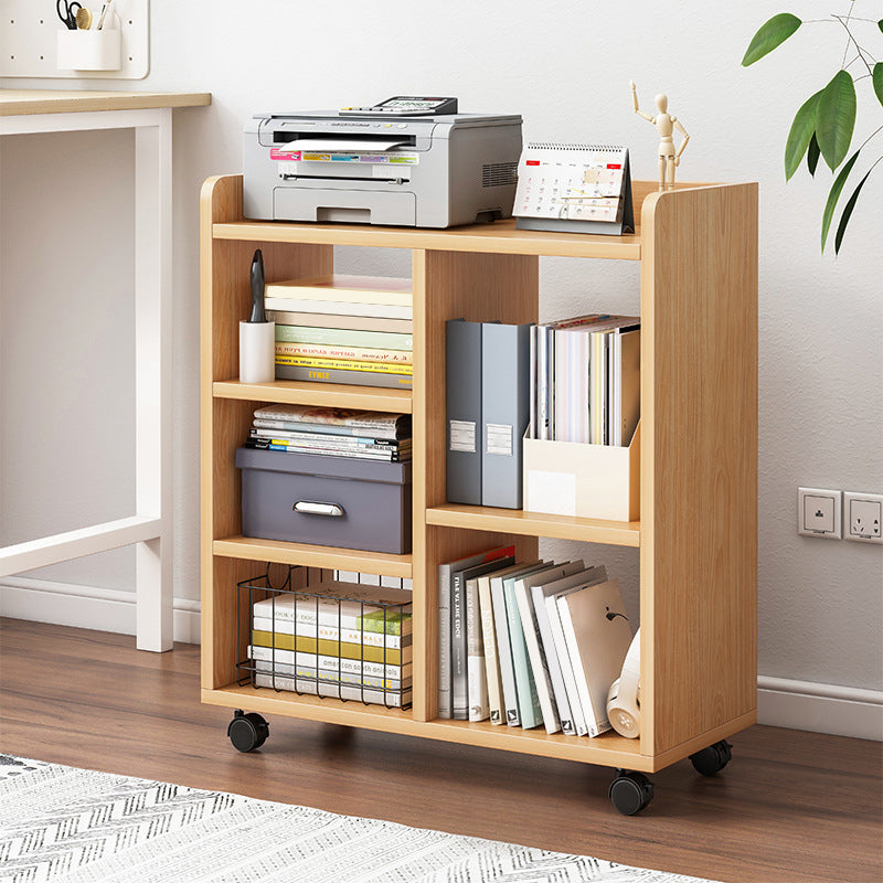 Wooden Open Back Bookcase Modern Home Etagere Storage Bookshelf