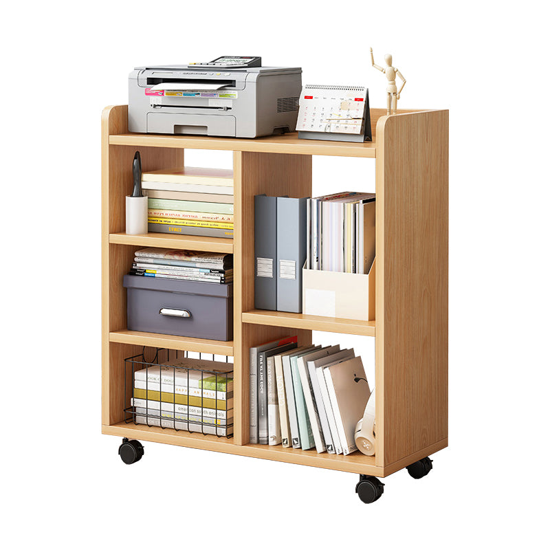 Wooden Open Back Bookcase Modern Home Etagere Storage Bookshelf