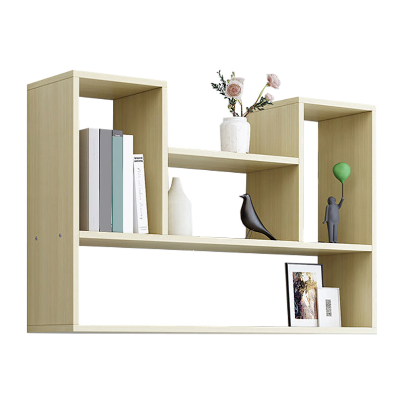 Modern Engineered Wood Bookcase, Geometric Wall Mounted Bookshelf for Any Room
