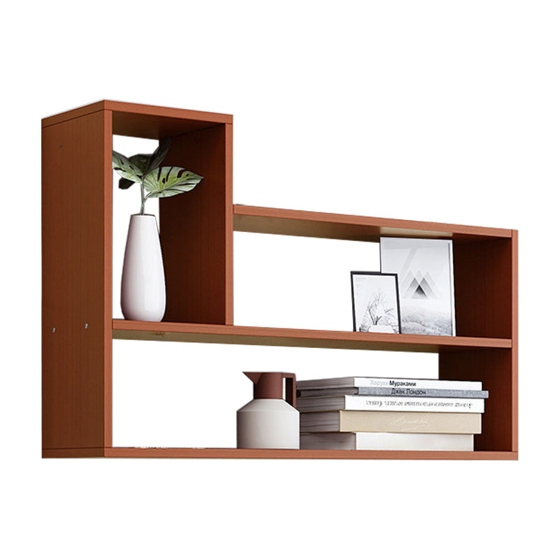Modern Engineered Wood Bookcase, Geometric Wall Mounted Bookshelf for Any Room