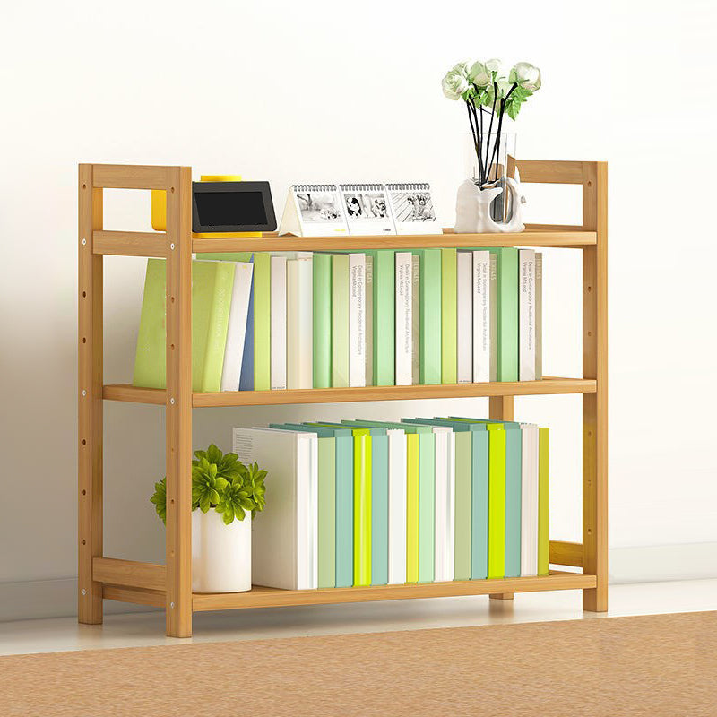 Modern Solid Bamboo Bookcase, Geometric Bookshelf for Any Room, 10" W