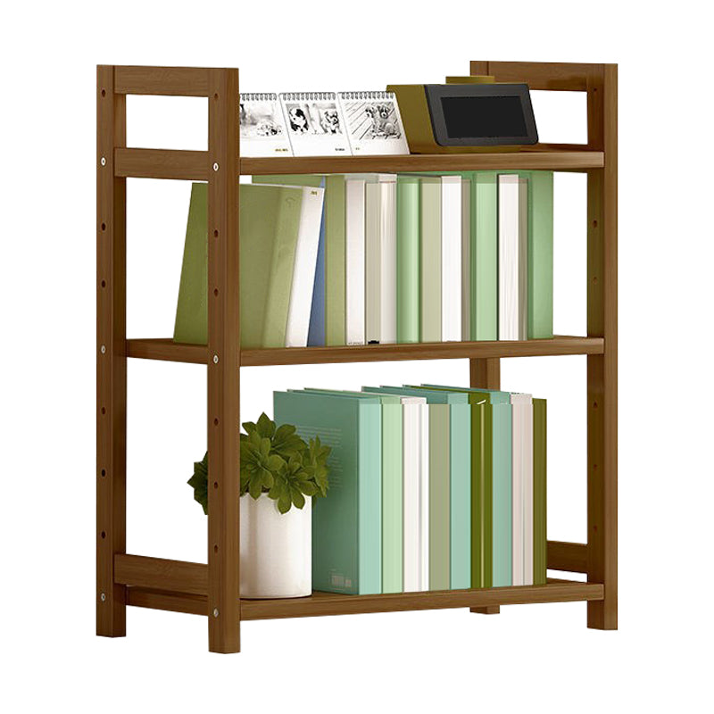 Modern Solid Bamboo Bookcase, Geometric Bookshelf for Any Room, 10" W