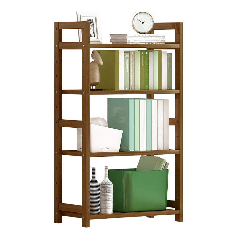 Modern Solid Bamboo Bookcase, Geometric Bookshelf for Any Room, 10" W