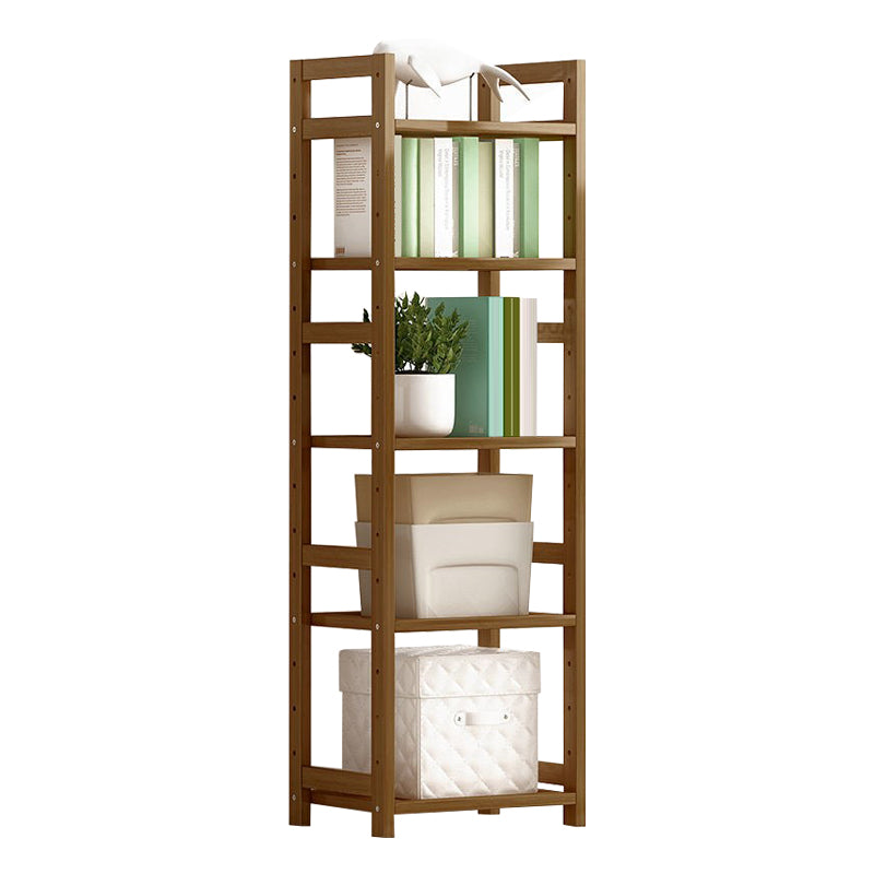 Modern Solid Bamboo Bookcase, Geometric Bookshelf for Any Room, 10" W