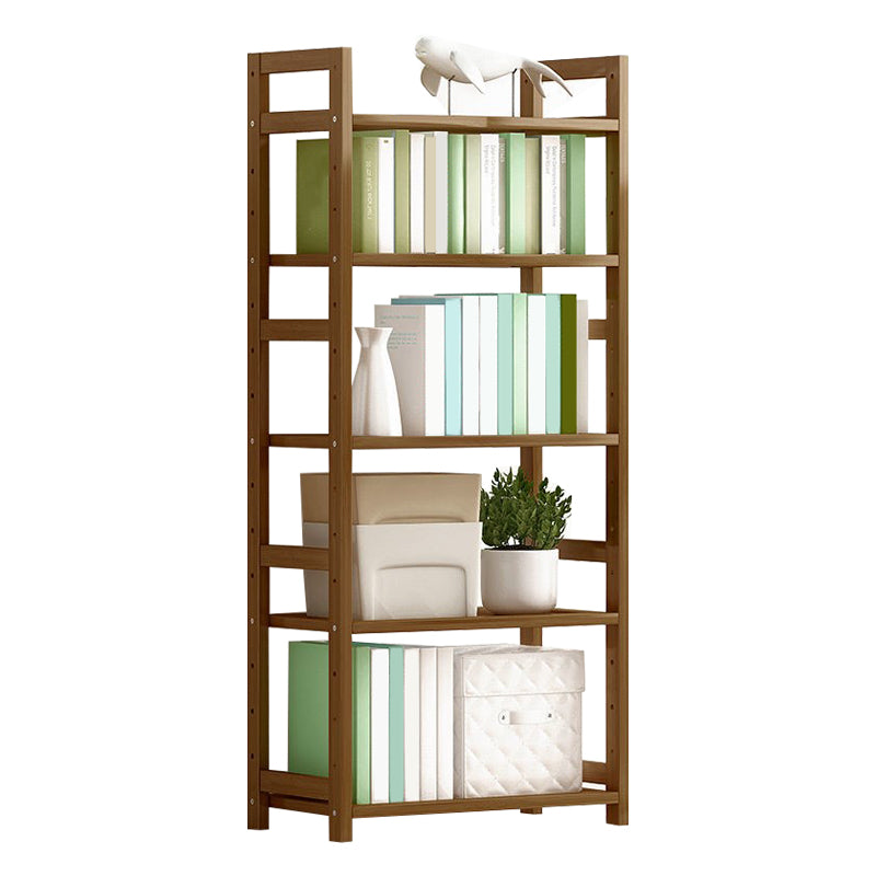 Modern Solid Bamboo Bookcase, Geometric Bookshelf for Any Room, 10" W