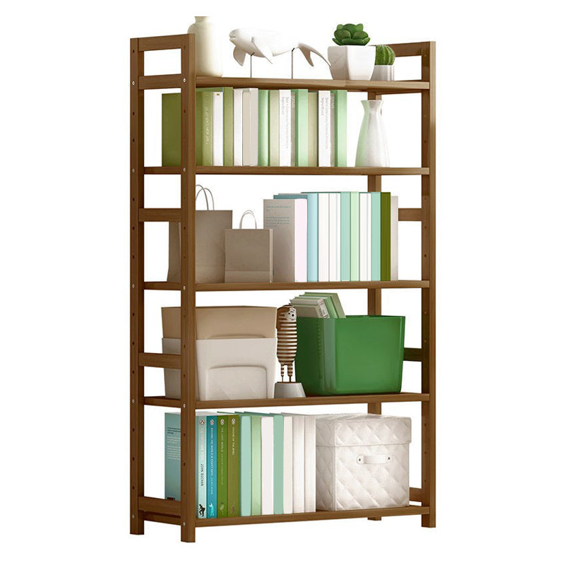 Modern Solid Bamboo Bookcase, Geometric Bookshelf for Any Room, 10" W