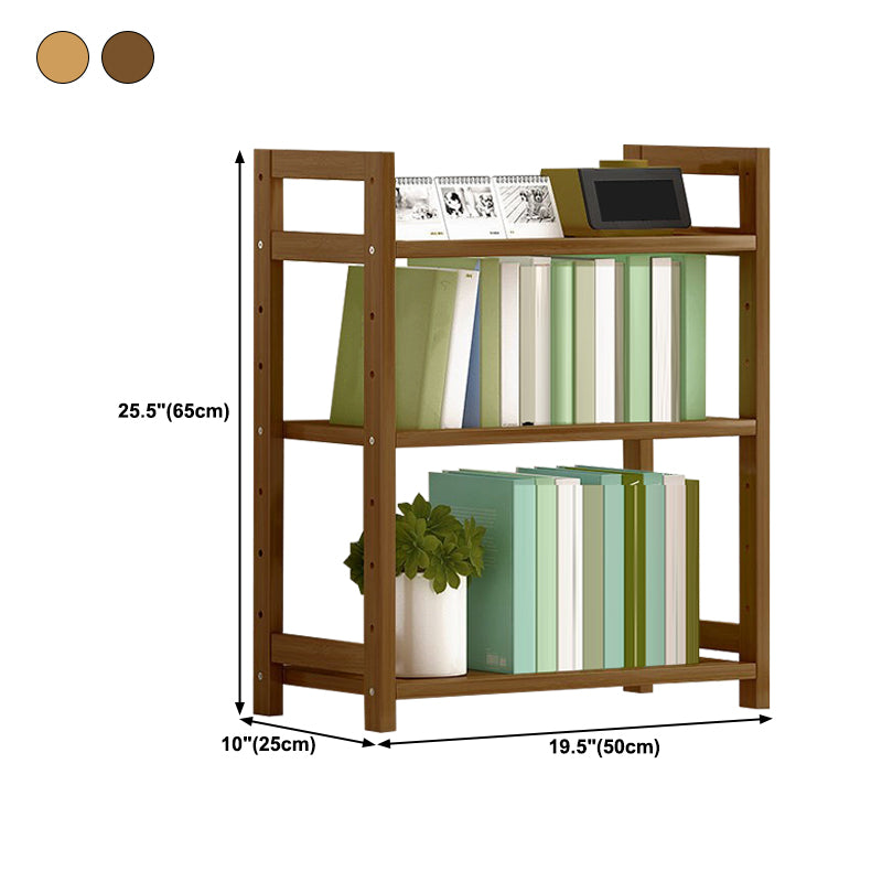 Modern Solid Bamboo Bookcase, Geometric Bookshelf for Any Room, 10" W