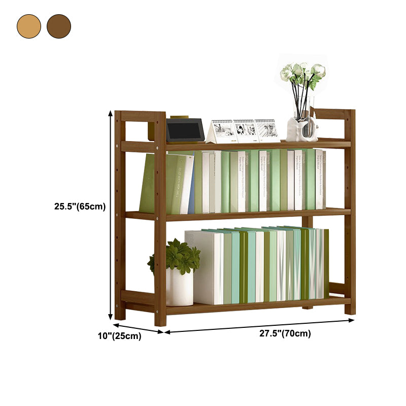 Modern Solid Bamboo Bookcase, Geometric Bookshelf for Any Room, 10" W
