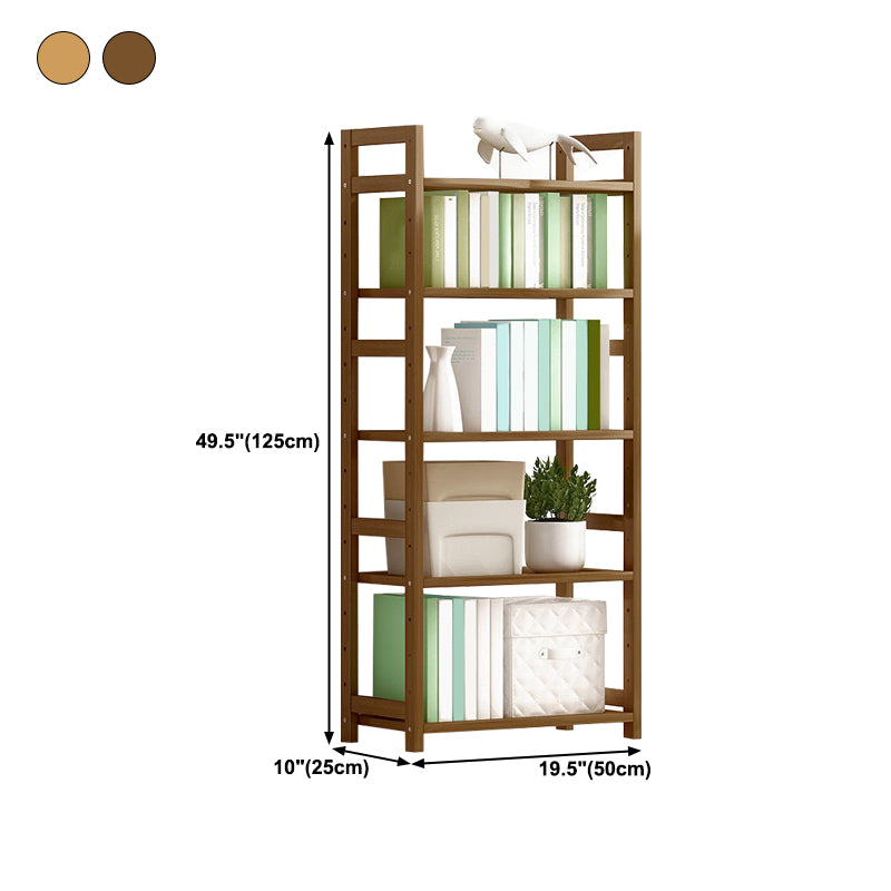 Modern Solid Bamboo Bookcase, Geometric Bookshelf for Any Room, 10" W