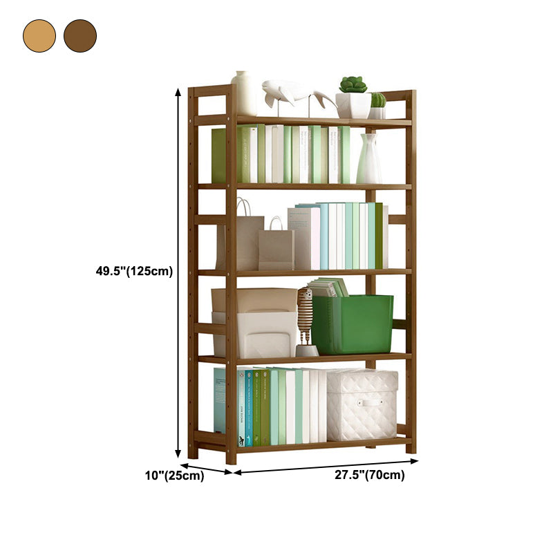 Modern Solid Bamboo Bookcase, Geometric Bookshelf for Any Room, 10" W