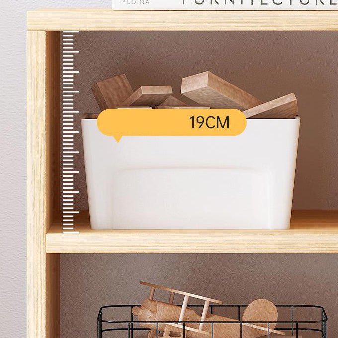 Scandinavian 13.38" Wide Bookcase Wood Removable Standard Bookshelf