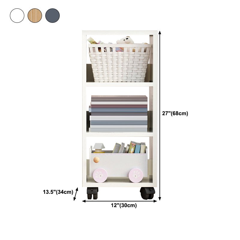 Scandinavian 13.38" Wide Bookcase Wood Removable Standard Bookshelf