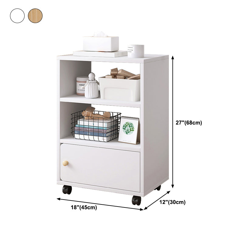 Scandinavian 13.38" Wide Bookcase Wood Removable Standard Bookshelf