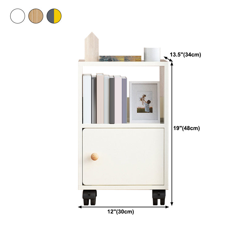 Scandinavian 13.38" Wide Bookcase Wood Removable Standard Bookshelf