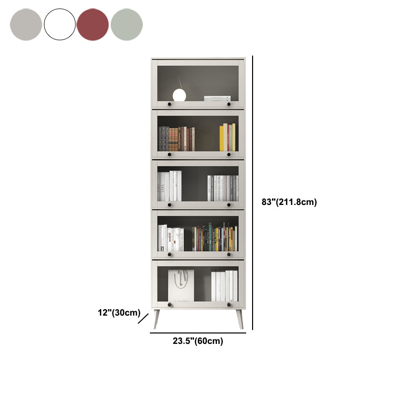Closed Metal Bookcase Nordic Minimalist Home Living Room Bedroom Bookshelf