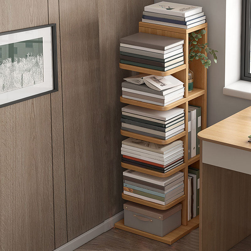 Modern 13.77" Wide Etagere Book Shelf Manufactured Wood Bookcase