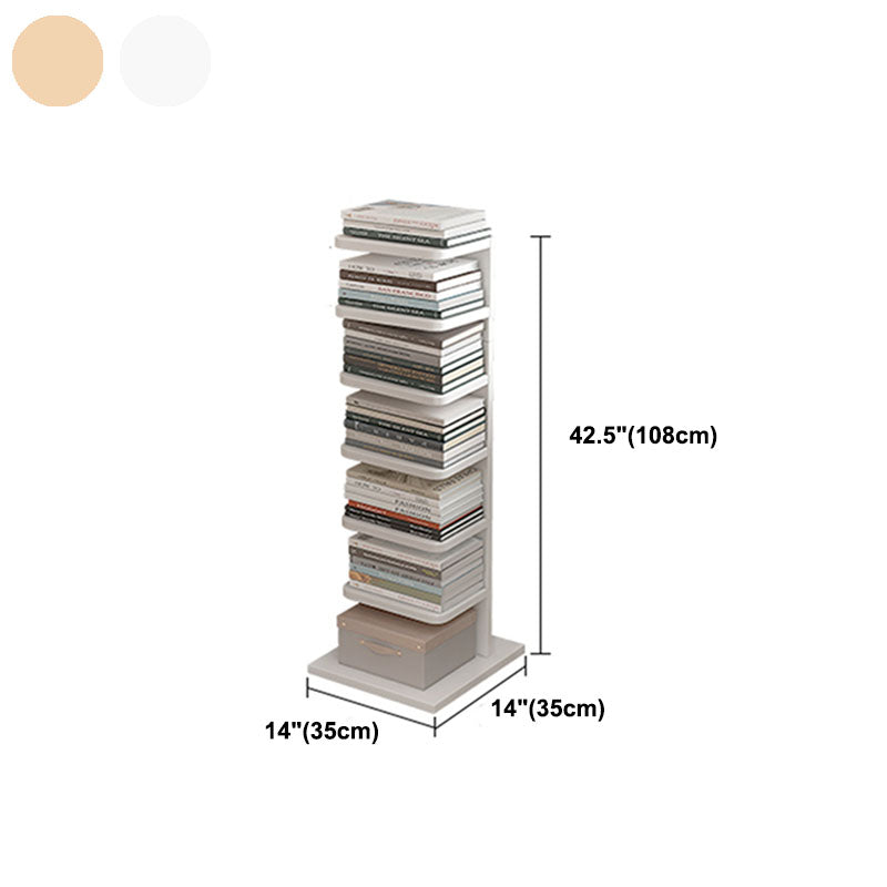 Modern 13.77" Wide Etagere Book Shelf Manufactured Wood Bookcase