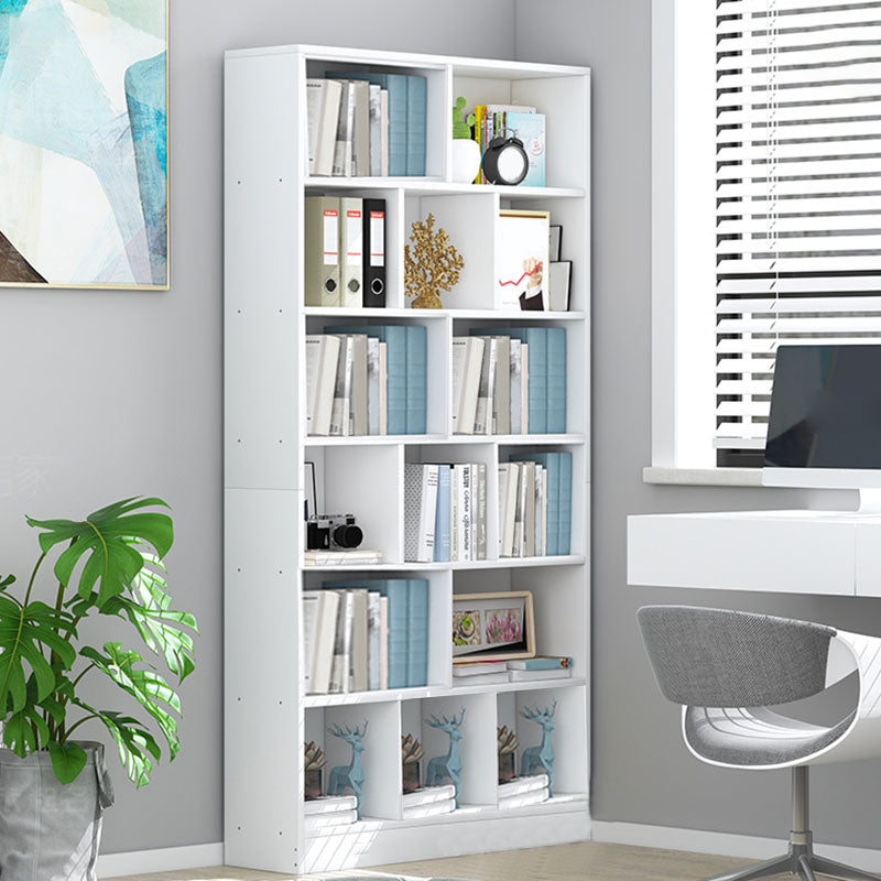 Closed Wooden Bookcase Modern Home Living Room Lattice Bookshelf