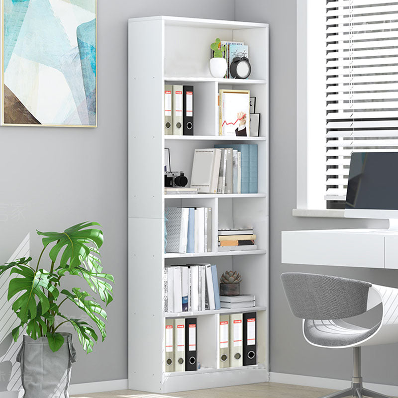 Closed Wooden Bookcase Modern Home Living Room Lattice Bookshelf