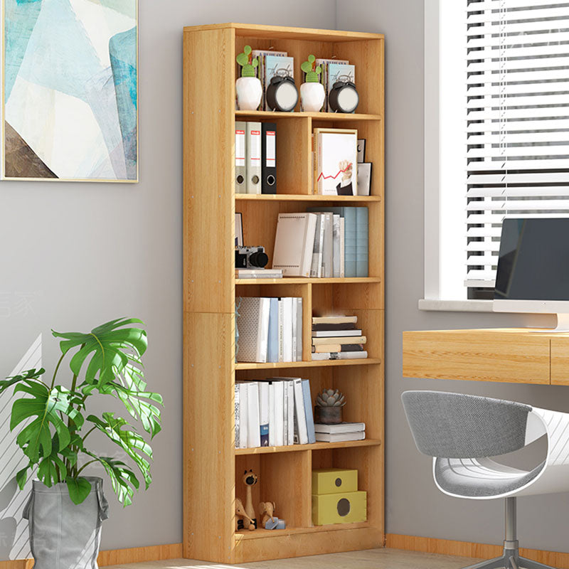 Closed Wooden Bookcase Modern Home Living Room Lattice Bookshelf