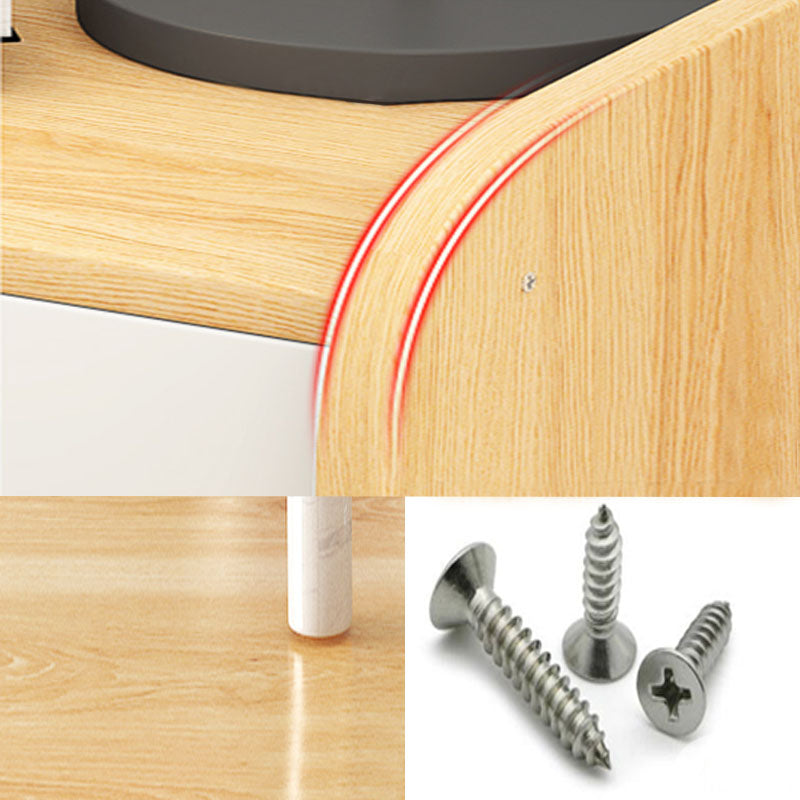 Closed Wooden Bookcase Modern Home Living Room Lattice Bookshelf