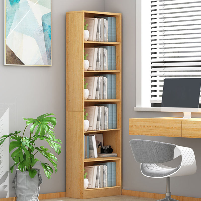 Closed Wooden Bookcase Modern Home Living Room Lattice Bookshelf