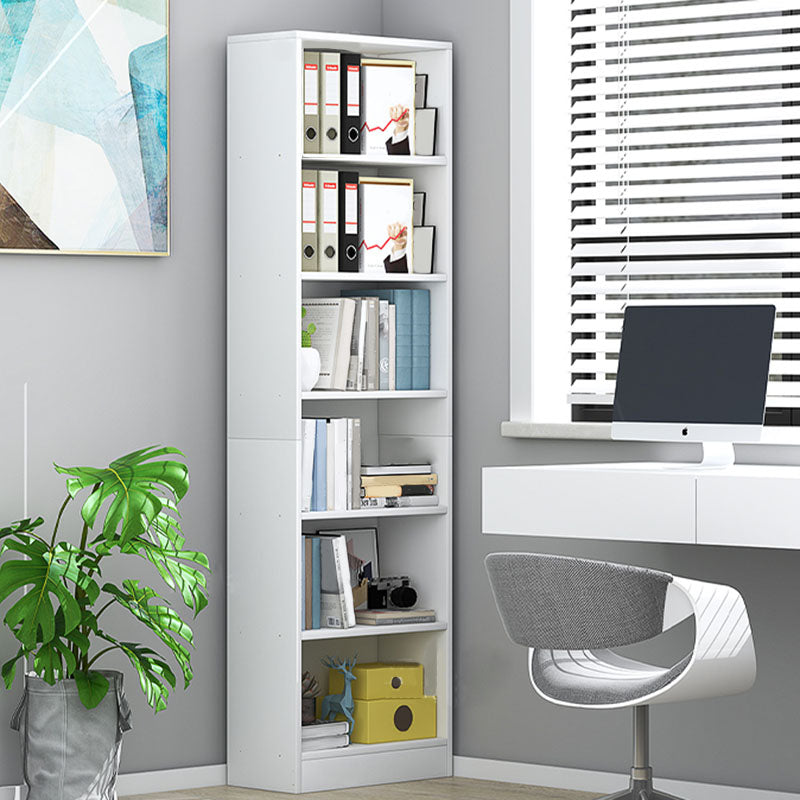 Closed Wooden Bookcase Modern Home Living Room Lattice Bookshelf