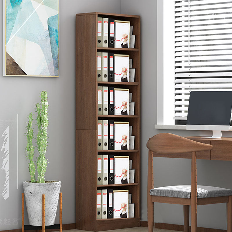 Closed Wooden Bookcase Modern Home Living Room Lattice Bookshelf