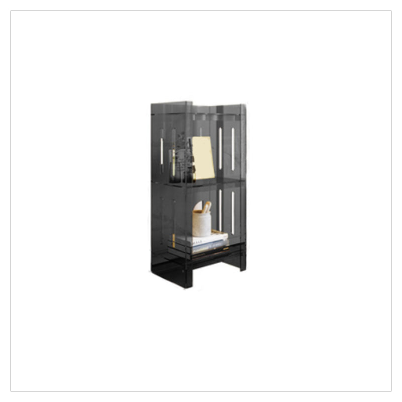 Closed Back Bookshelf Nordic Rectangle Acrylic Storage Bookcase