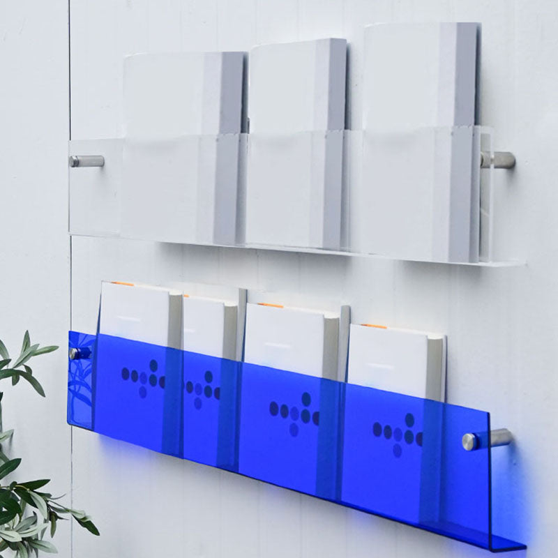 Acrylic Wall Mounted Bookshelf Nordic Rectangle Home Office Storage Bookcase