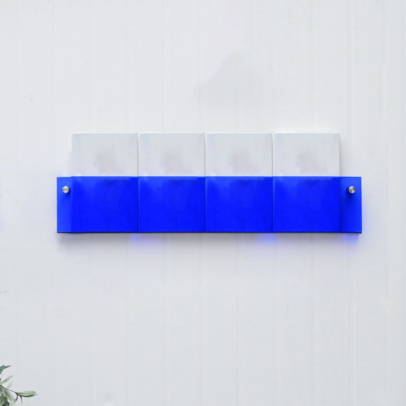 Acrylic Wall Mounted Bookshelf Nordic Rectangle Home Office Storage Bookcase