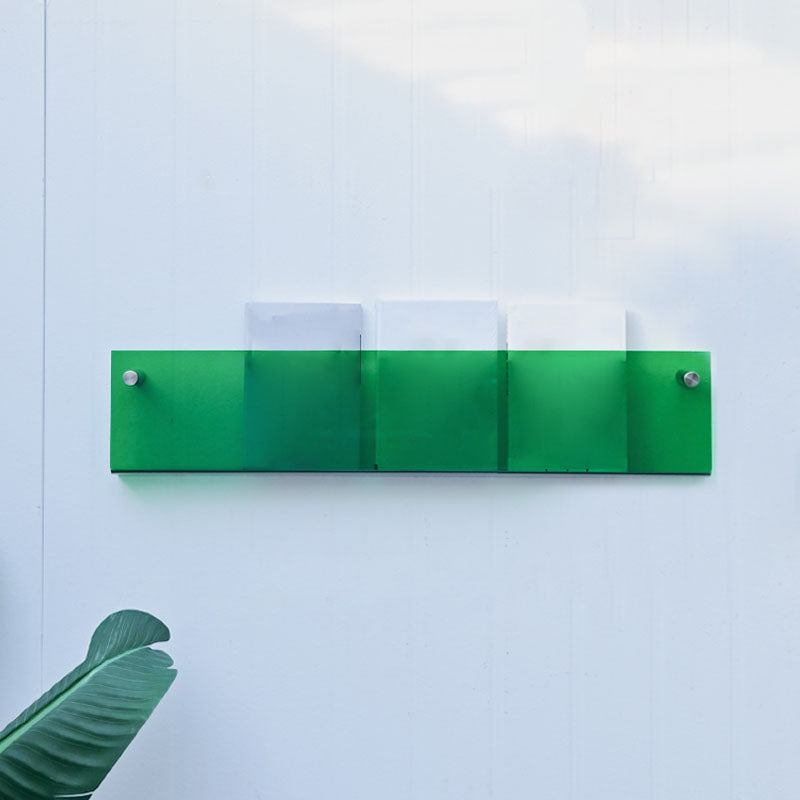 Acrylic Wall Mounted Bookshelf Nordic Rectangle Home Office Storage Bookcase