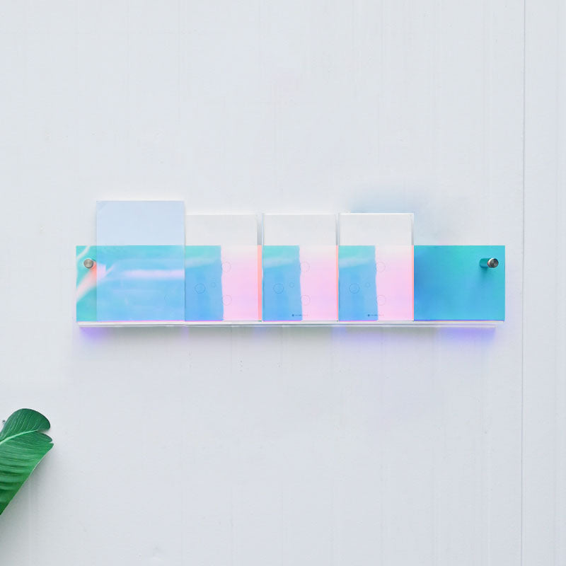 Acrylic Wall Mounted Bookshelf Nordic Rectangle Home Office Storage Bookcase