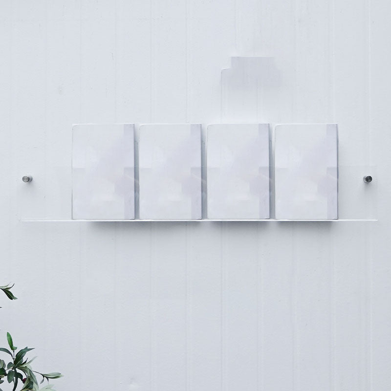 Acrylic Wall Mounted Bookshelf Nordic Rectangle Home Office Storage Bookcase